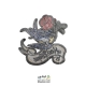 تکه دوزی گل رز و پرنده