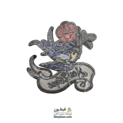 تکه دوزی گل رز و پرنده