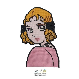 تکه دوزی حنا دختری در مزرعه