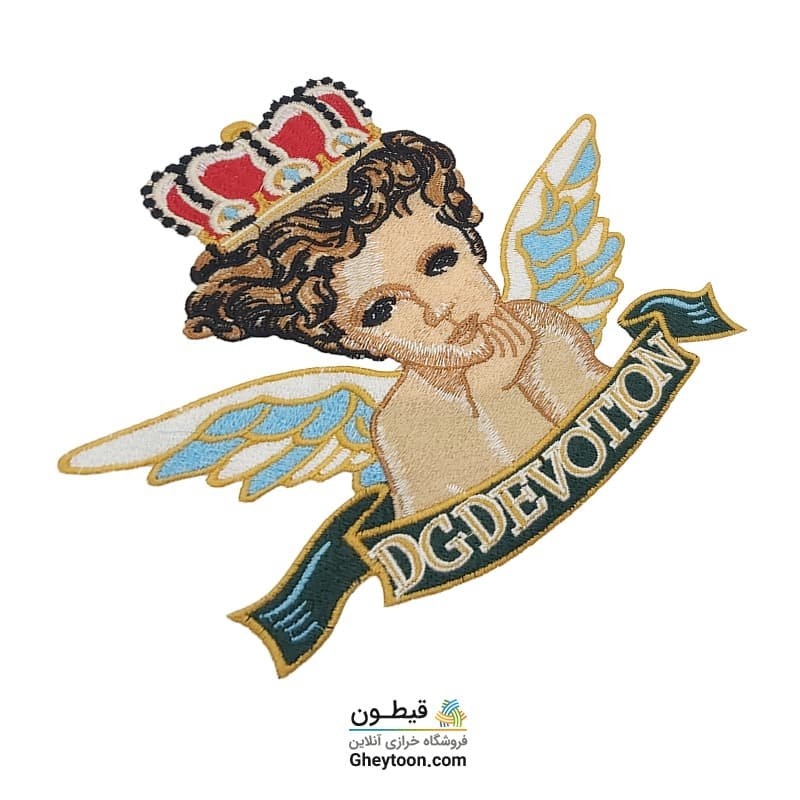 تکه دوزی فرشته گلدوزی نیم تنه بزرگ