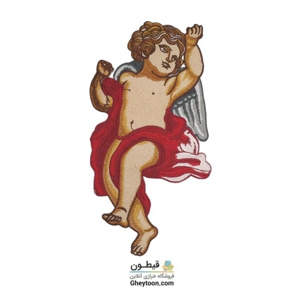 تکه دوزی فرشته بال طوسی کودک