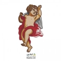 تکه دوزی فرشته بال طوسی کودک