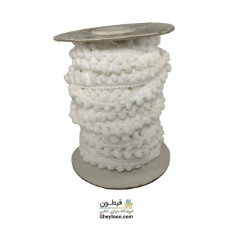 نوار پوم پوم ریز سفید