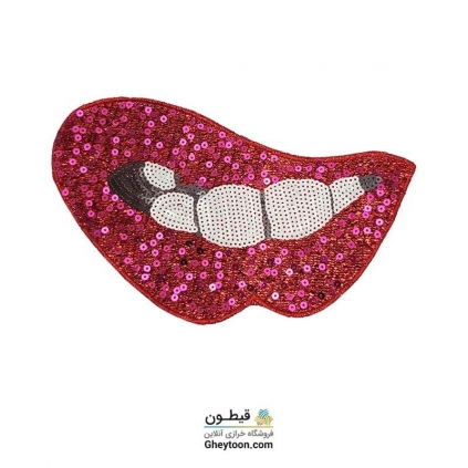 تکه دوزی لب لمه قرمز