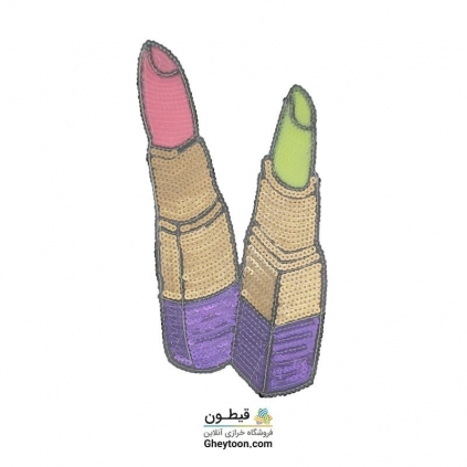 تکه دوزی رژ پولکی