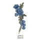 تکه دوزی دسته گل رز برگ آبی