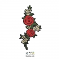 تکه دوزی دسته گل دو گل رز