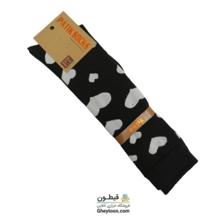 جوراب قلب مشکی بلند
