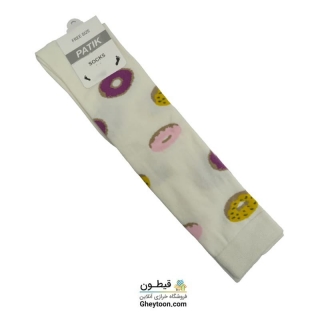 جوراب دونات کرم بلند