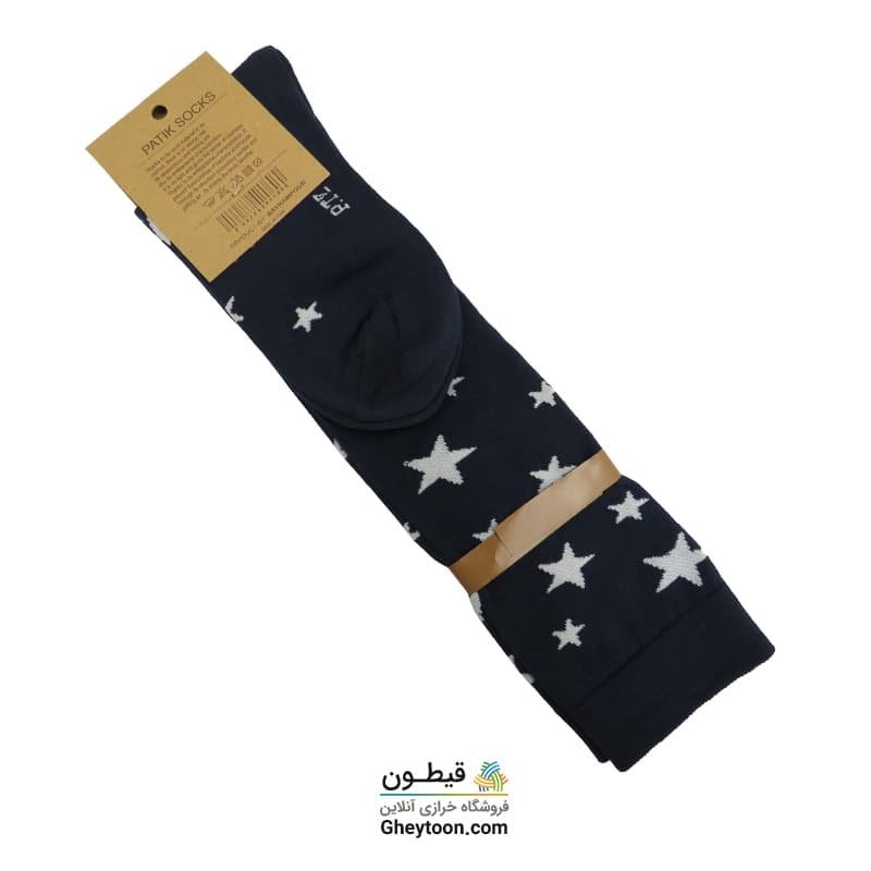 جوراب ستاره سرمه ای بلند