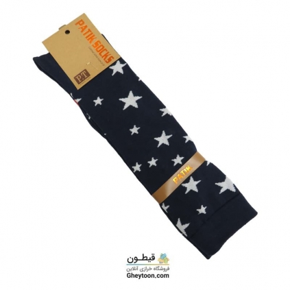 جوراب ستاره سرمه ای بلند