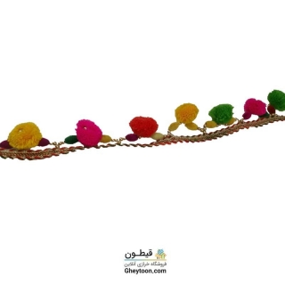 نوار منگوله دار هندی رنگی مدل001