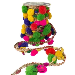 نوار منگوله دار هندی رنگی مدل001