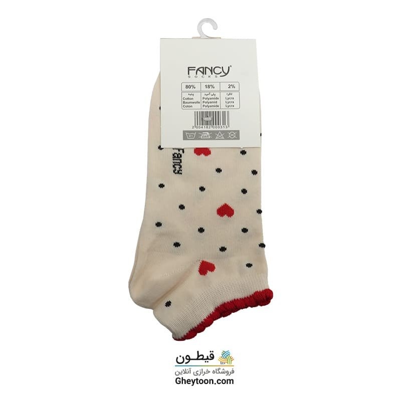 جوراب قلبی خال خالی مچی