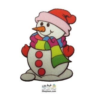 تیکه دوزی نمدی آدم برفی