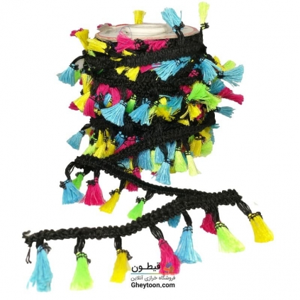 نوار منگوله ریشه ای رنگی 002