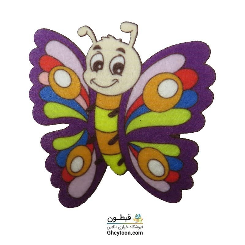 تیکه دوزی نمدی پروانه بنفش