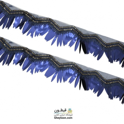 نوار پولک سرمه ای براق شمشیری