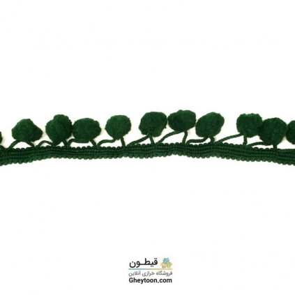 نوار پوم پوم متوسط سبز زمردی