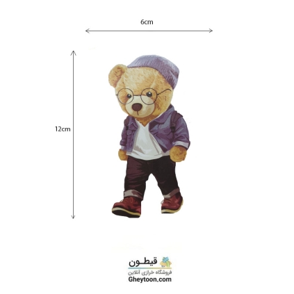 استیکر چاپ روس پارچه تدی مدل 003