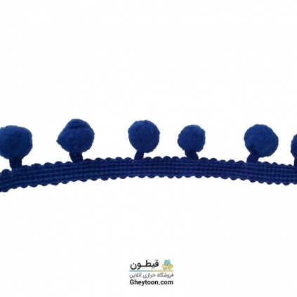نوار پوم پوم متوسط آبی کاربنی