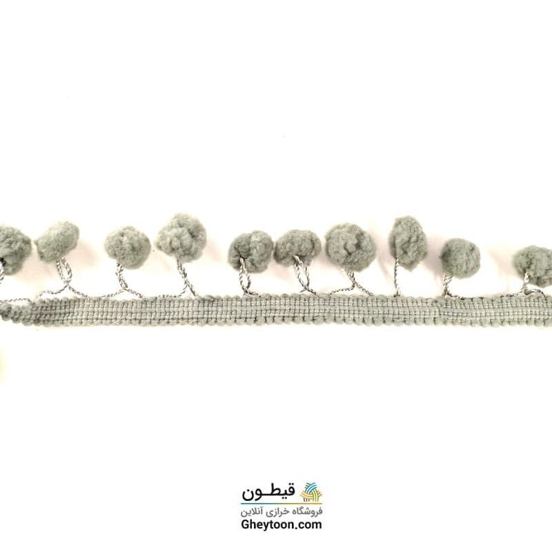 نوار پوم پوم متوسط خاکستری