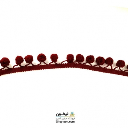 نوار پوم پوم متوسط زرشکی