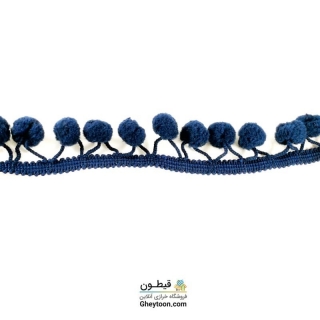 نوار پوم پوم متوسط آبی نفتی