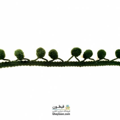 نوار پوم پوم متوسط سبز لجنی