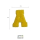تکه دوزی حروف انگلیسی A زرد