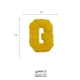تکه دوزی حروف انگلیسی G زرد
