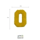 تکه دوزی حروف انگلیسی O زرد