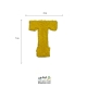 تکه دوزی حروف انگلیسی T زرد