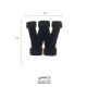 تکه دوزی حروف انگلیسی W سرمه ای