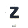 تکه دوزی حروف انگلیسی Z سر مه ای