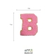 تکه دوزی حروف انگلیسی B صورتی
