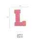 تکه دوزی حروف انگلیسی L صورتی