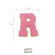 تکه دوزی حروف انگلیسی R  صورتی