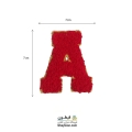 تکه دوزی حروف انگلیسی  A قرمز