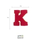 تکه دوزی حروف انگلیسی K قرمز