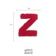 تکه دوزی حروف انگلیسی Z قرمز