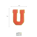 تکه دوزی حروف انگلیسی U گلبهی