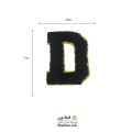 تکه دوزی حروف انگلیسی D مشکی