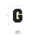 تکه دوزی حروف انگلیسی g مشکی