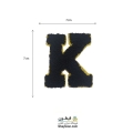 تکه دوزی حروف انگلیسی K مشکی