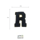 تکه دوزی حروف انگلیسی R مشکی