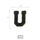 تکه دوزی حروف انگلیسی U مشکی