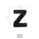 تکه دوزی حروف انگلیسی z مشکی