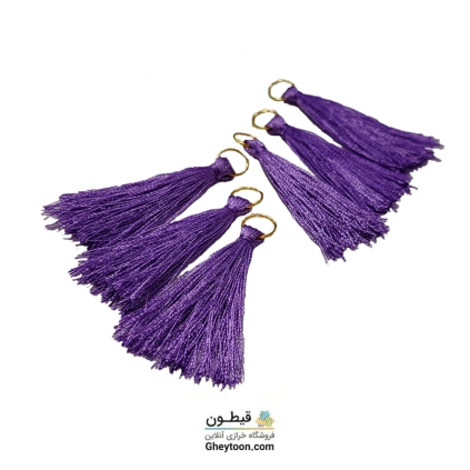 منگوله ریشه ای ابریشمی حلقه دار یاسی