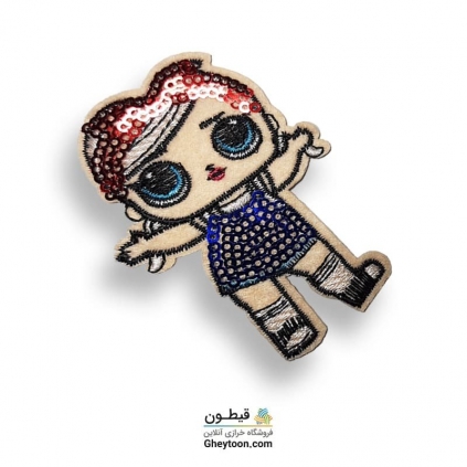 تکه دوزی عروسکی حرارتی گلدوزی شده مدل 037